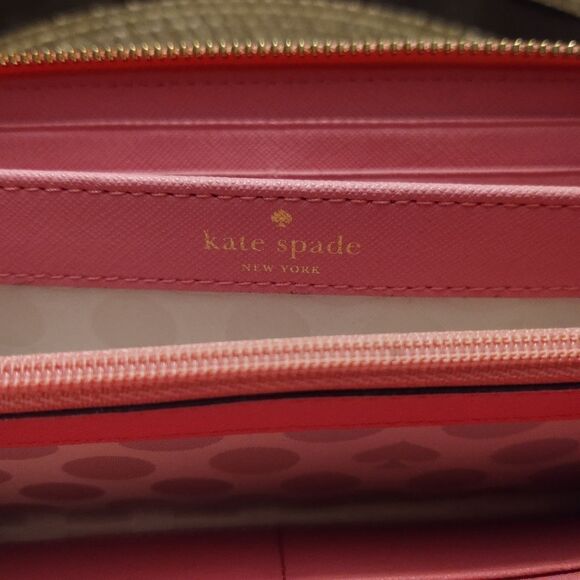 Kate Spade Laurel Way Neda Zip Around Continental Wallet Pink - Picture 4 of 10